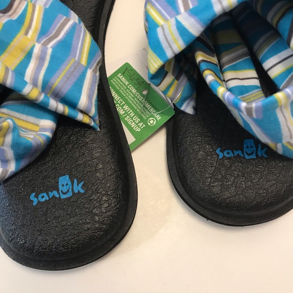 Sanuk Yoga Sling Sandals Multicolor Comfort NWT Size 8 - Picture 7 of 11